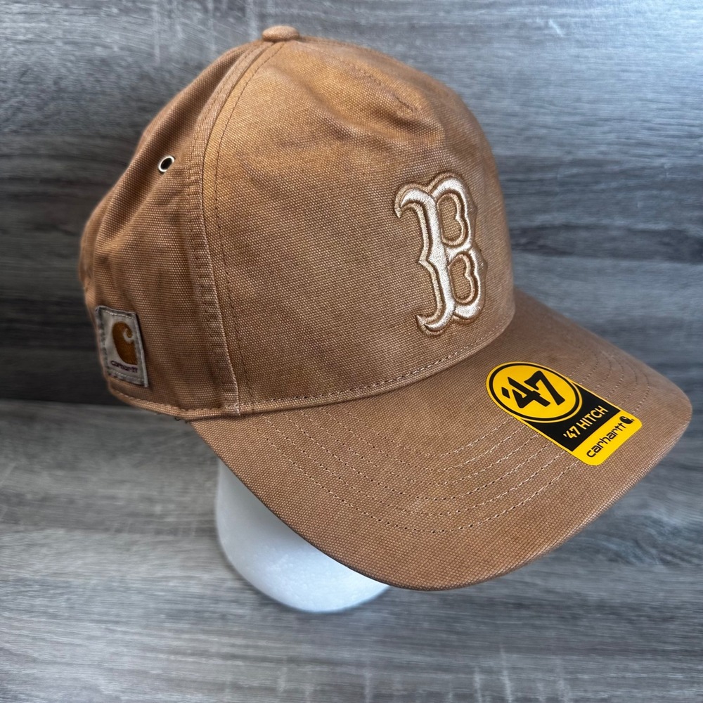 Carhartt 47 Brand Boston Red Sox Hat Mens OSFA Canvas Hitch Snapback MLB Cap NEW